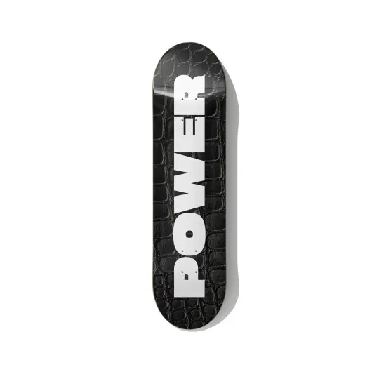 POWER Black Croc Texture Skateboard Wall Art