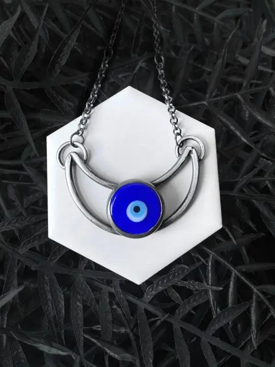 Evil Eye Moon Necklace
