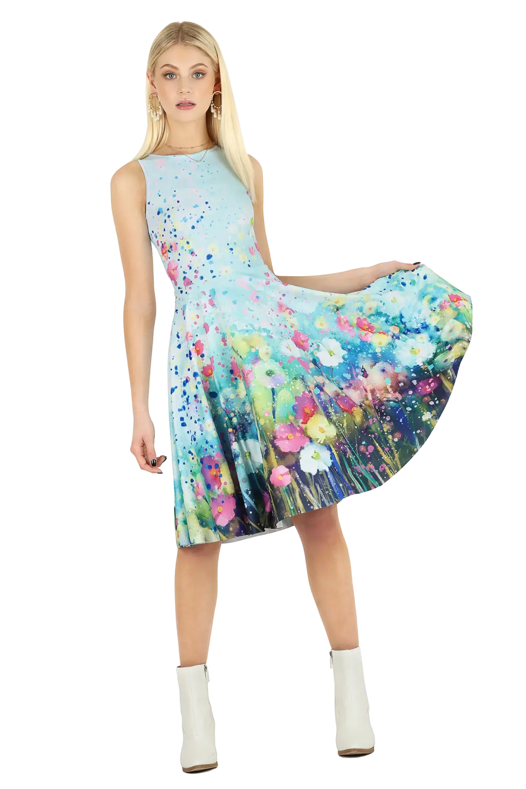 Dreaming In Watercolours Princess Midi Dress