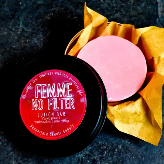 Femme No Filter Lotion Bar.