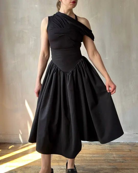 Spring '25: Extended Yoke Petticoat Skirt In Cotton Twill