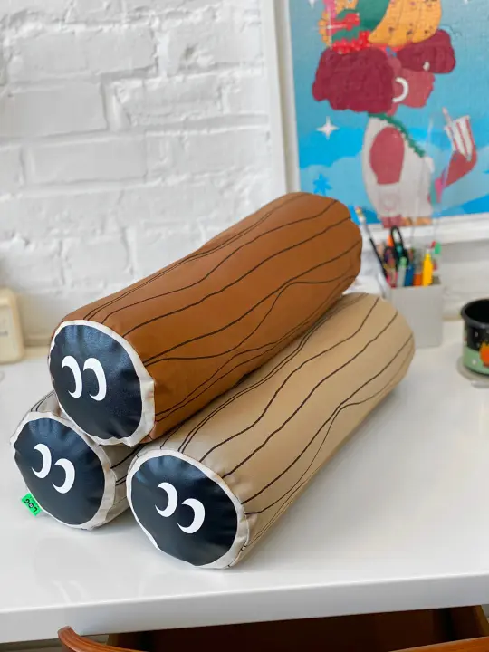 "LOG" throw pillow