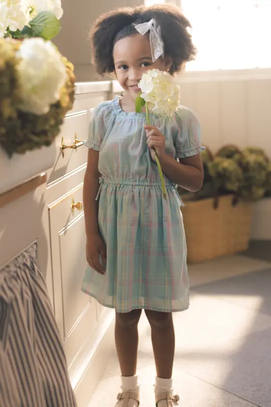 Mini Thalia Dress in Pastel Plaid