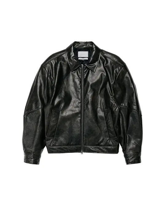 Amomento Vegan Leather Blouson Black