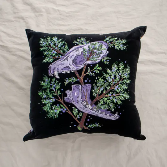 [COTTON VELVET PILLOW COVER] Witch's Garden