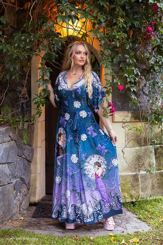 House of Archeron Kimono Maxi Dress