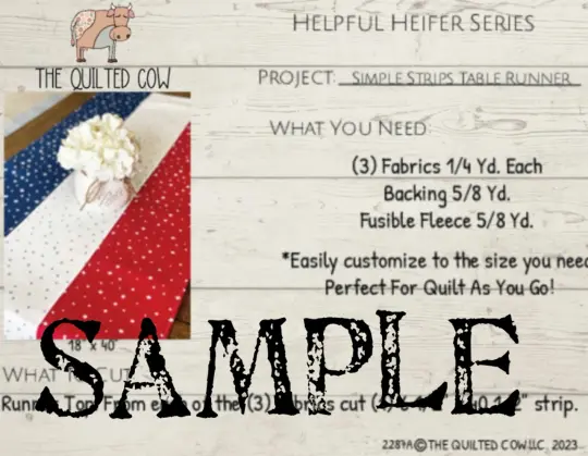 Helpful Heifer Simple Strips Runner