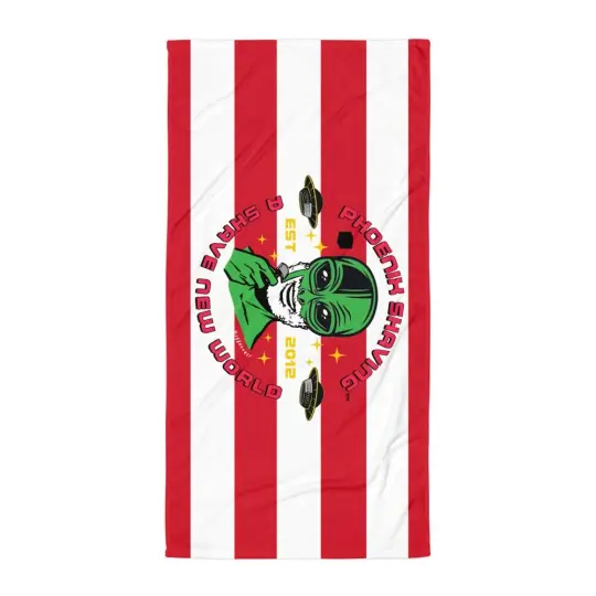 Official Phoenix Shaving Beach Towel | Red Stripes