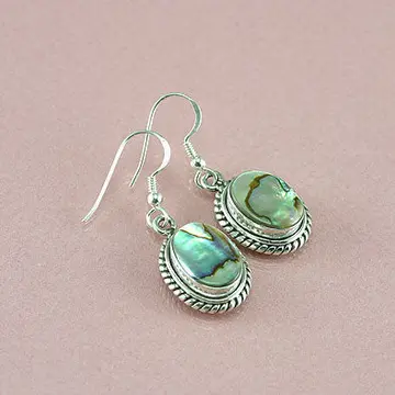 Abalone Silver Earrings