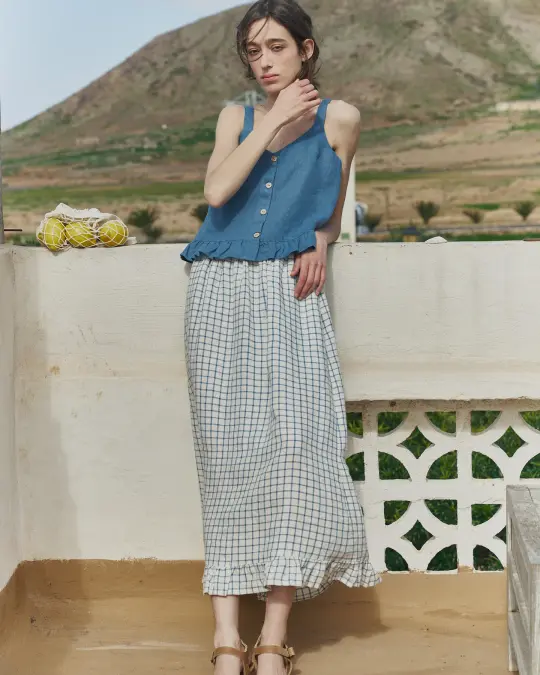 DELILAH maxi linen skirt