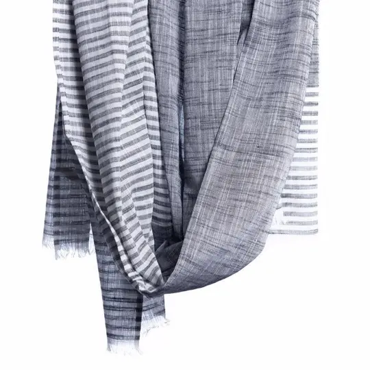 Malabar Natural Khadi Scarf Grey