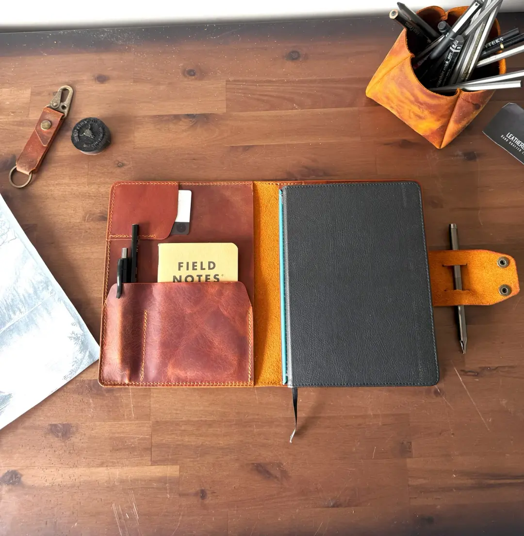 Personalized A5 Leather Journal Cover