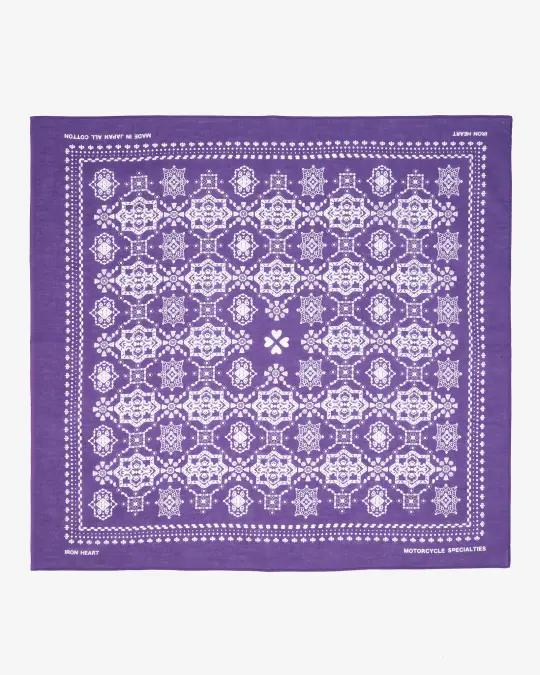 Iron Heart “Bell” Print Bandana - Purple