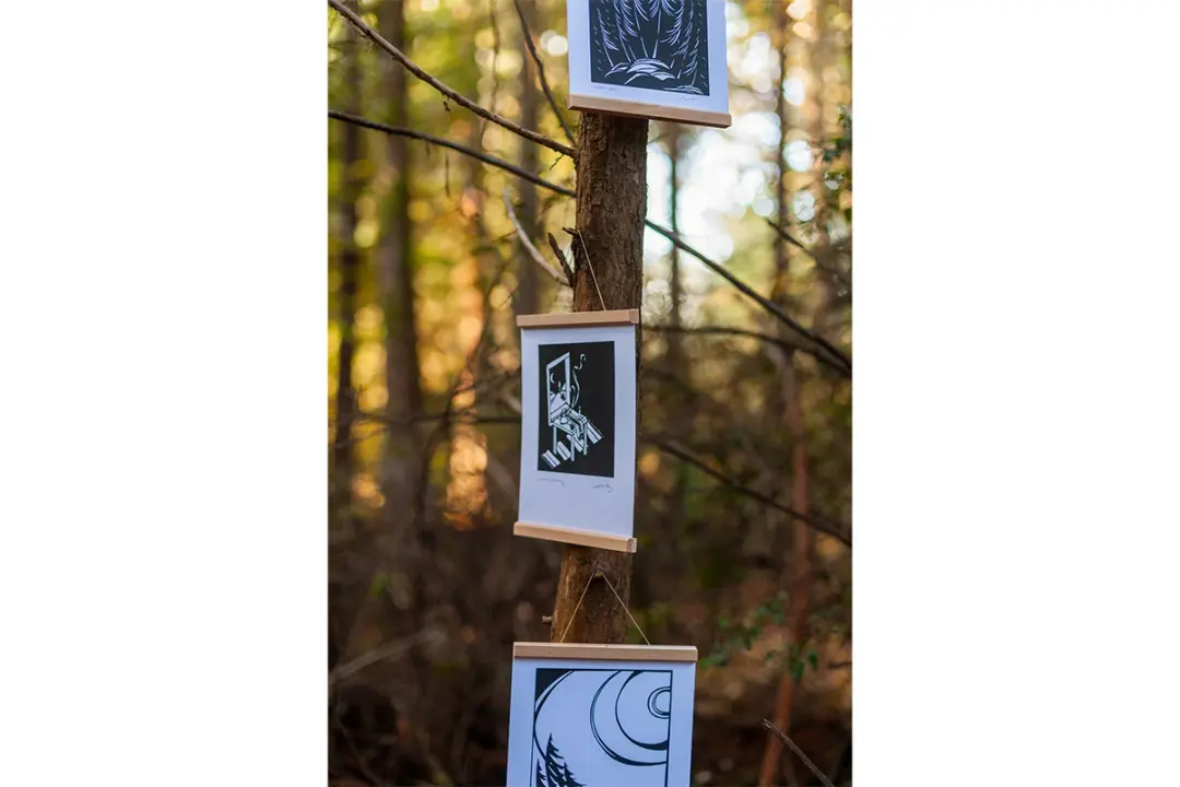 Handmade Upcycled Wood Print Hanger