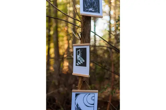 Handmade Upcycled Wood Print Hanger