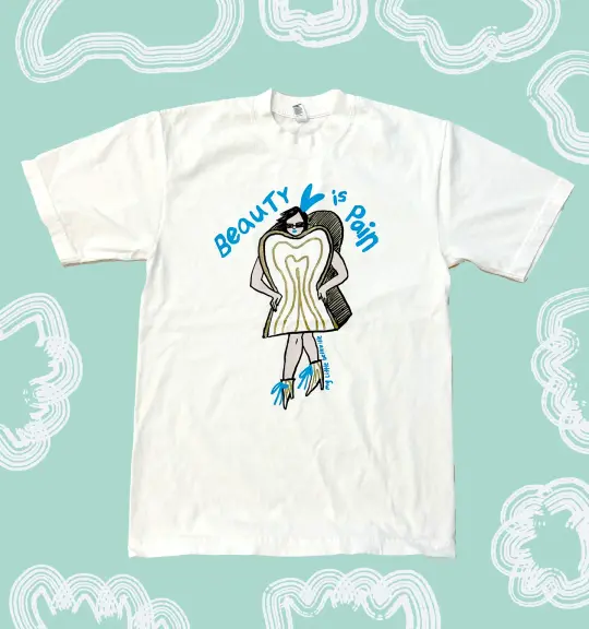 Beauty is Pain Bread Tee | French Tee | Made in USA | Unique illustrated | 100% cotton | Screen-printed