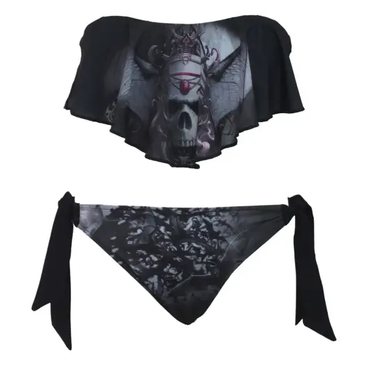 Goth Nights Flapover Bikini Swimsuit