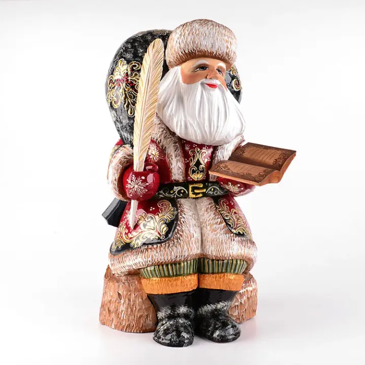 Santa's List Wooden Santa