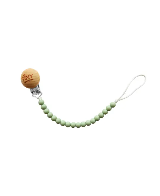 Tiny Teethers Designs Baby Boys and Baby Girls Silicone Pacifier Clip, Sage