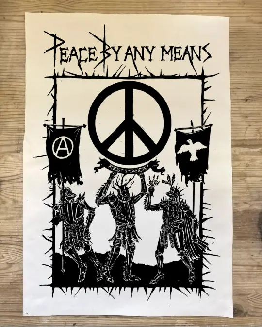 'Peace by any means' back patch