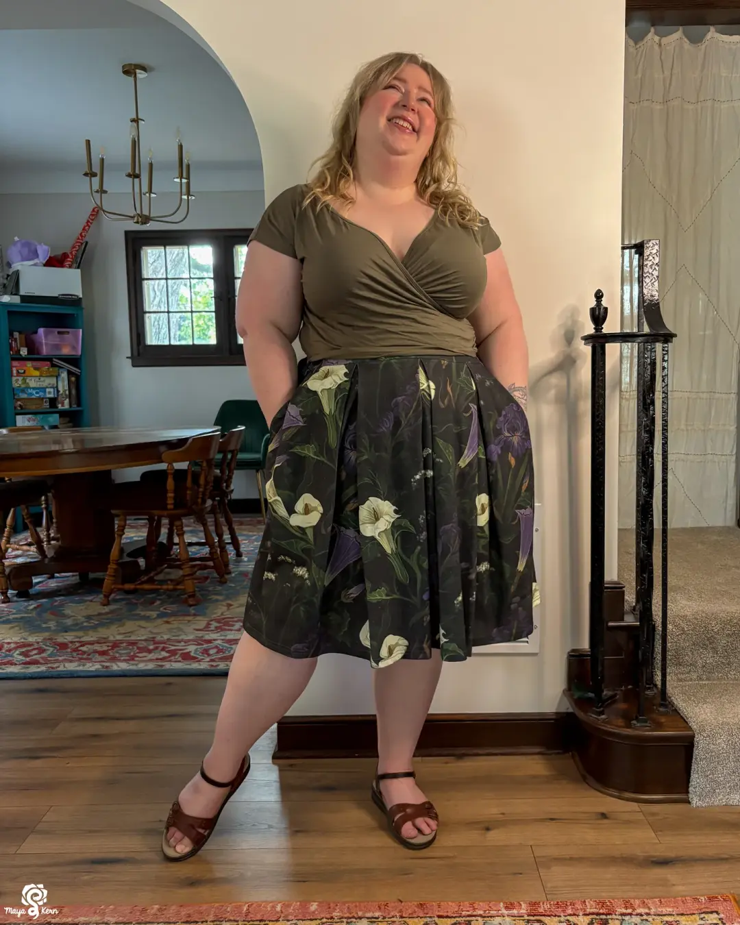 Deadly Florals Pocket Dimension Skirt