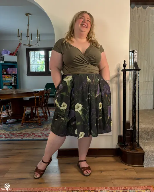 Deadly Florals Pocket Dimension Skirt