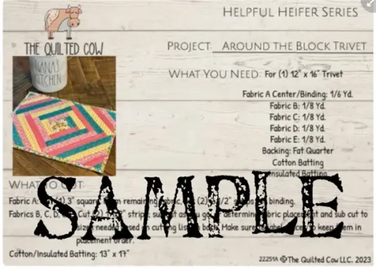 Helpful Heifer Around The Block Trivet