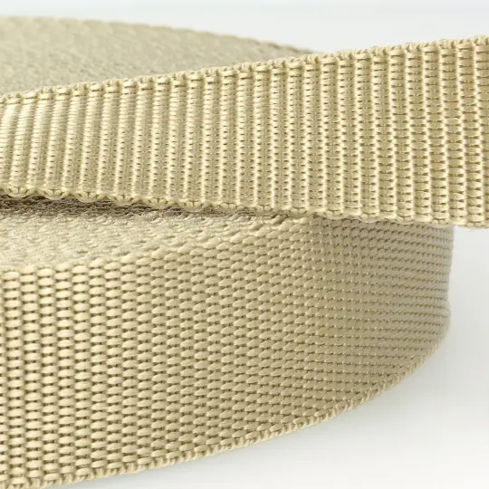 25mm Polypropylene Webbing in Tan