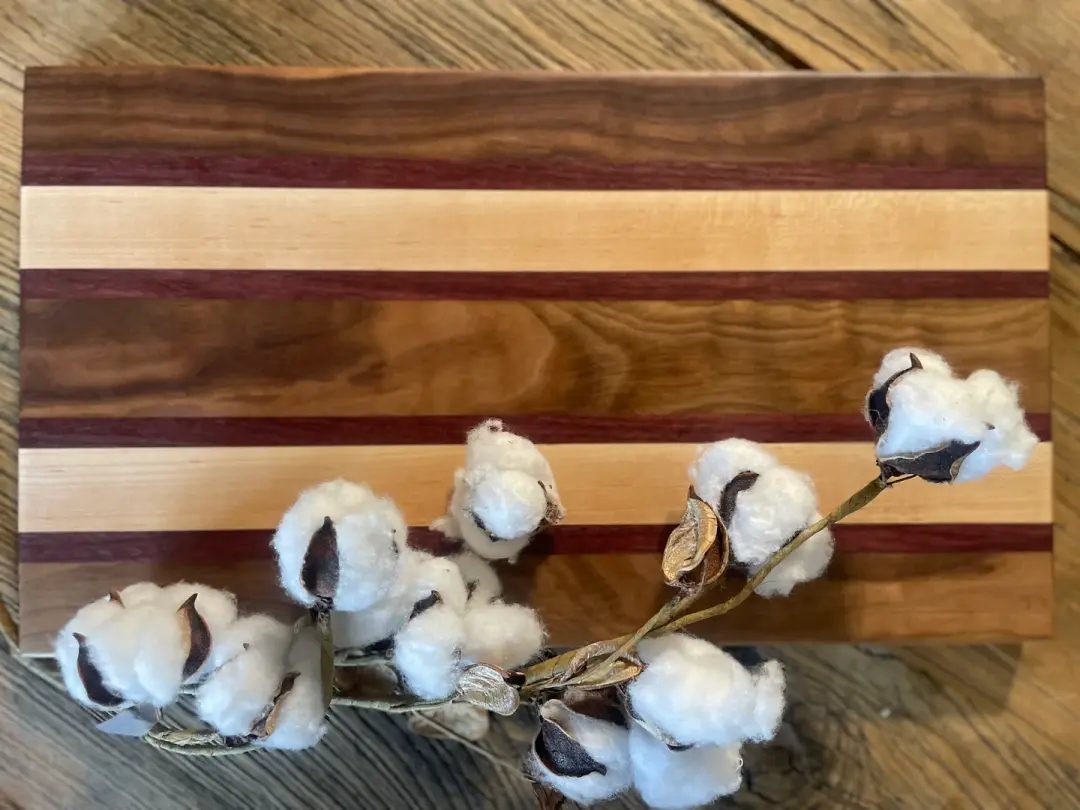 25M003 - Mixed Black Walnut, Maple & Purpleheart Board