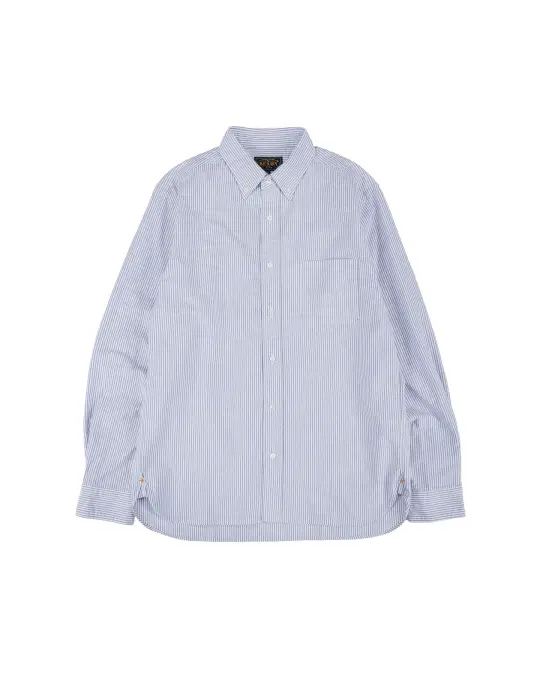 Beams Plus B.D. Oxford Candy Stripe Blue