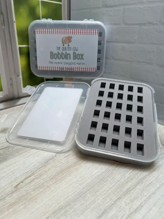 Quilted Cow-Bobbin Box