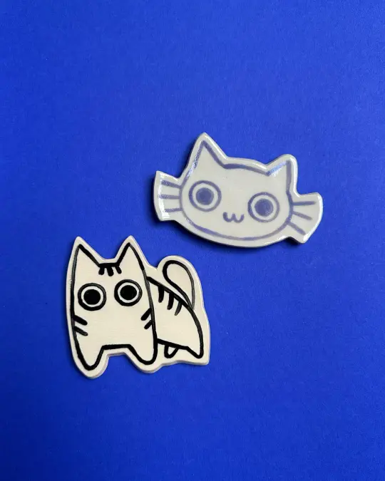 Cat Ceramic Magnets