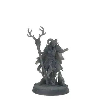 Druid of the Scorched Wilds: Horned Fire Druid RPG Miniature (32mm)