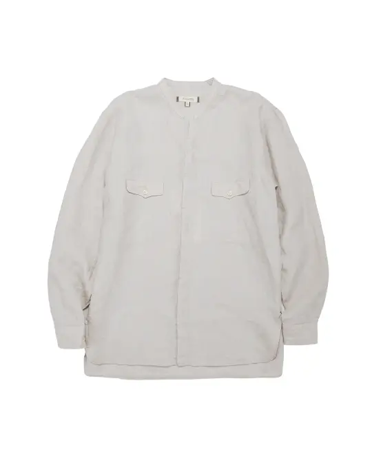 MotivMfg Mikhail Shirt Superfine Linen Broadcloth/Lt. Chambray