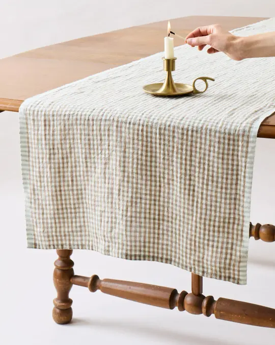 Farmhouse Gingham Runner