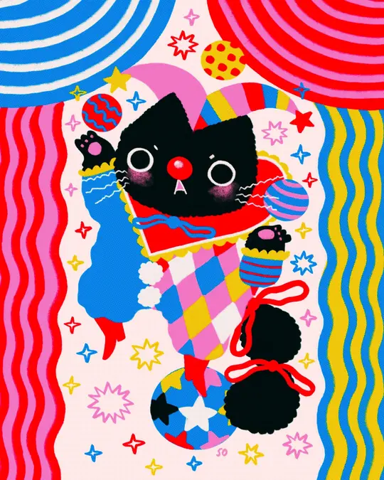 Circus Cat - Print