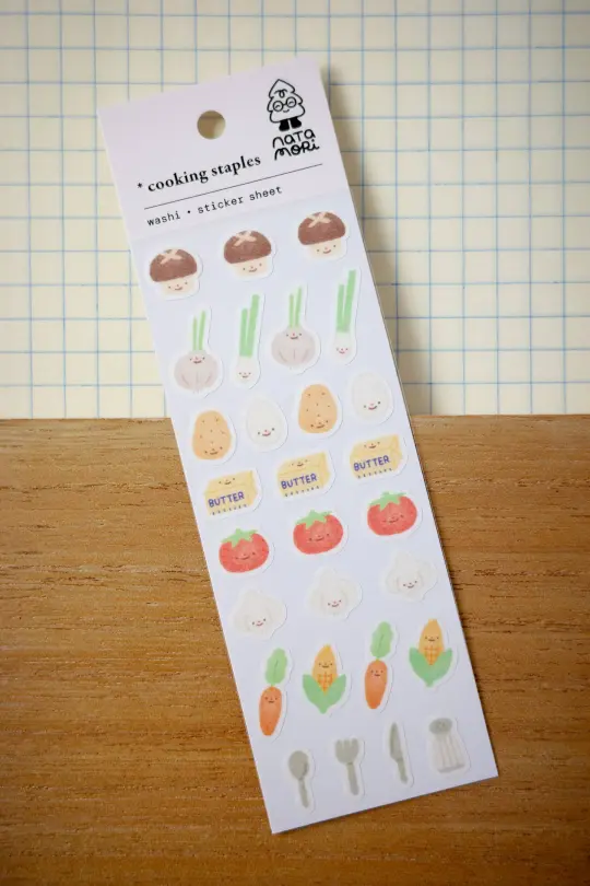Cooking staples - washi sticker sheet
