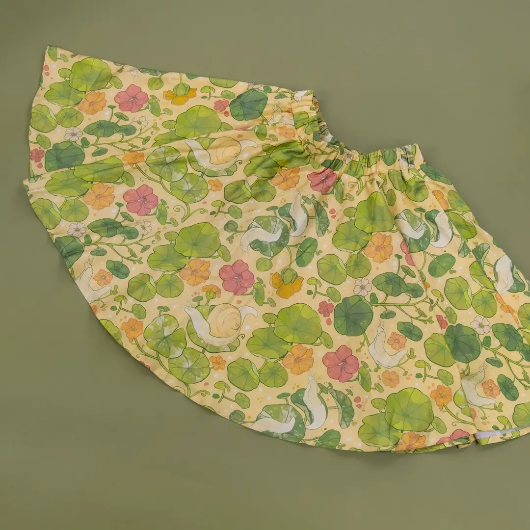 [MINI SKIRT] Snail & Nasturtium