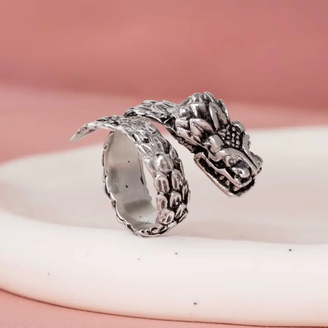 Sterling Silver Quetzalcoatl Ring