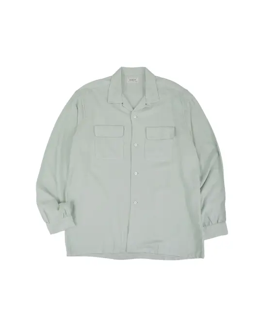 The Real McCoy's MS26008 Open Collar Rayon Shirt Mint