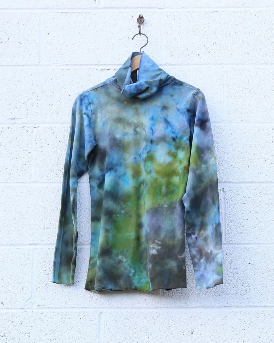 OOAK - Turtleneck Simplicity Shirt / S / Med Hemp / Ice Dye (280)