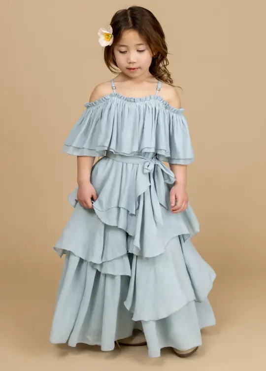Litta Dress in Pale Blue