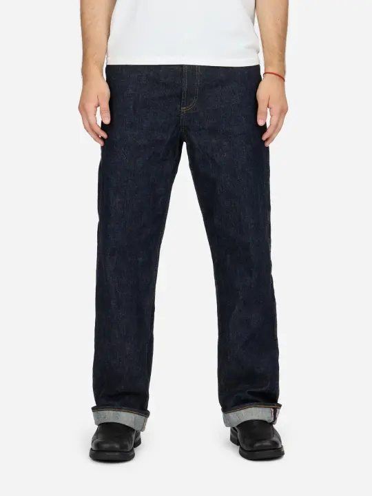 RS-100xk ~ Relaxed Straight - Rinsed Indigo Kibata