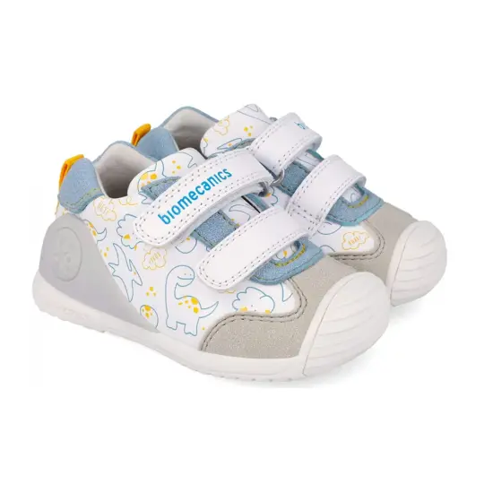Biogateo White & Sky Blue Closed Toe Sauvage Shoes