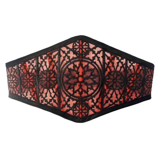 MIDNIGHT MESH CORSET BELT (RED)