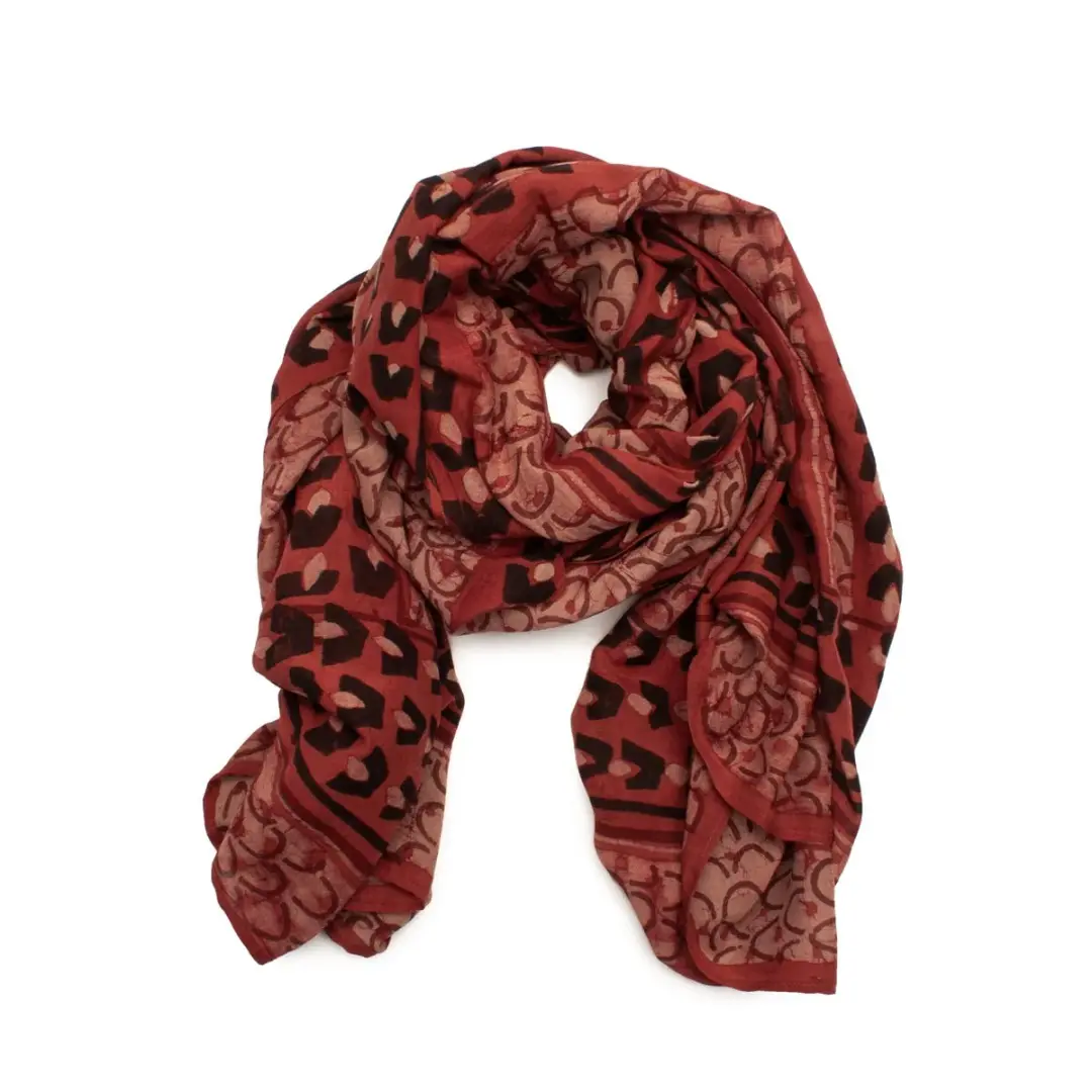 Ruby Cotton & Silk Scarf