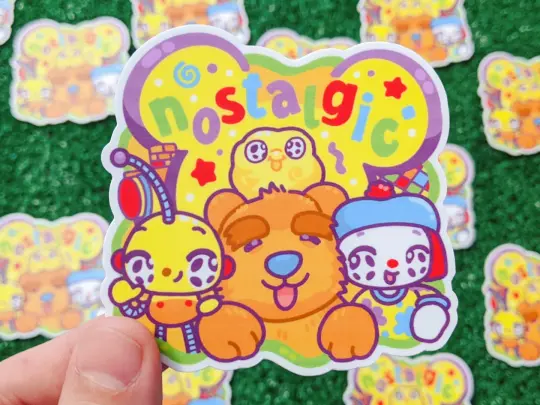 nostalgic playhouse waterproof vinyl sticker