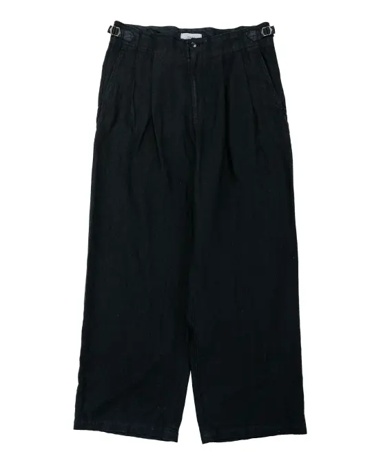 marka Military Trousers 18/-Linen Canvas Black