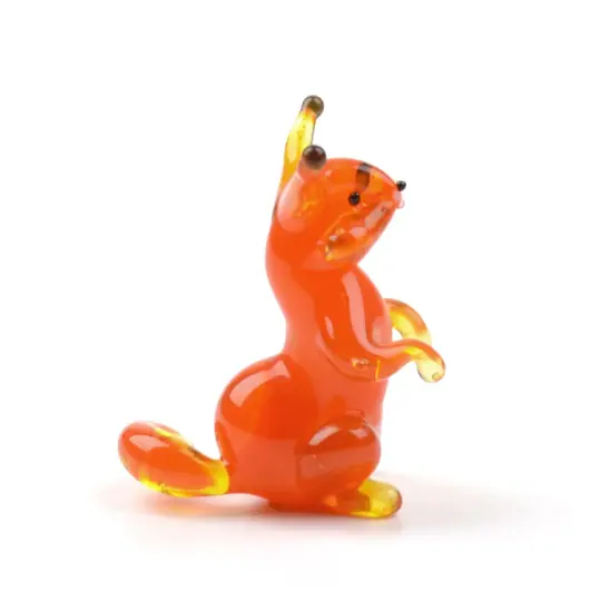 Tiny Squirrel Glass Figurine