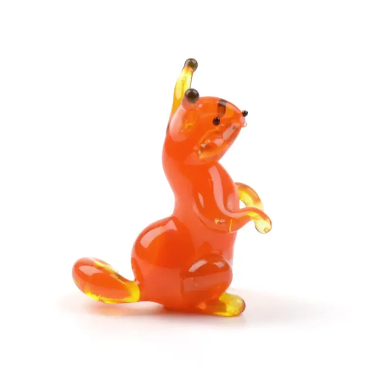 Tiny Squirrel Glass Figurine